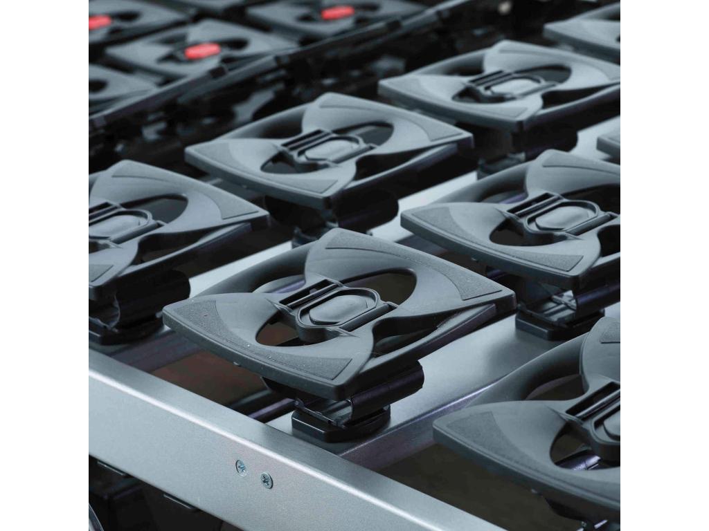 Electric adjustable bed base with all slats, anthracite fabric, 80x200 AHXD63918