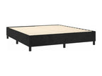 Upholstered bed base with mattress, black, 180x200 cm, velvet, IMYN89519