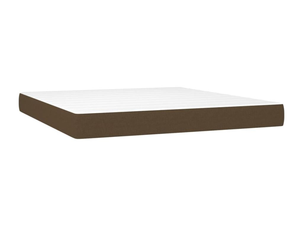 Chicyla bed base with mattress and LED, dark brown, 160x200 cm, HQTQ69351