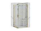 Domopure Punto 90x90 Gold Shower Cabin Domopure White Shower Tray UVXE22112