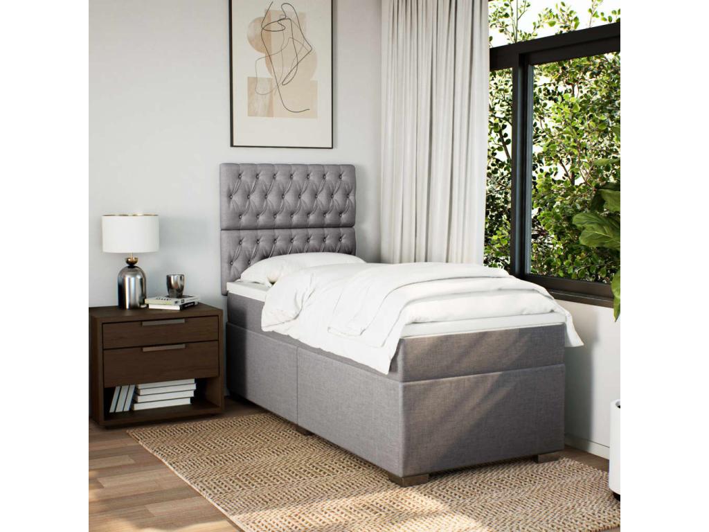 Domopure bed base with Domopure mattress 100x200 cm Fabric VTOC92258