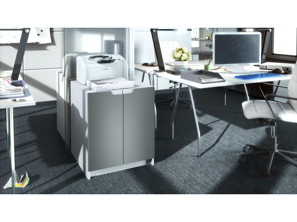 Matte White and Graphite Storage Cabinet (WxHxD 51x60.5x54 cm) CKSD87923