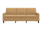3-seater sofa, brown, 180 cm, velvet, AAHW96428