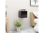 Black bedside table 30.5x30x30 cm Chipboard NJGS89903
