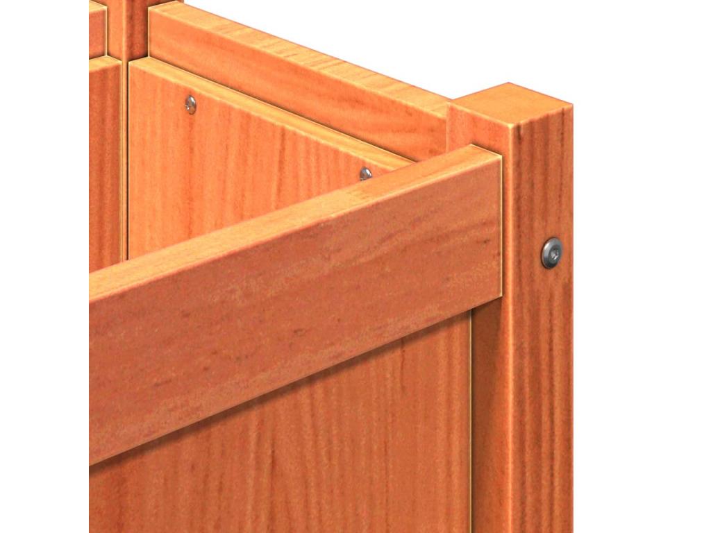 Brown wax planter 150x31x31 cm solid pine wood XZTB15920