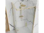 Domopure Punto 90x90 Gold Shower Cabin Domopure White Shower Tray UVXE22112