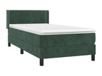 Upholstered bed base with mattress, dark green, 90x200 cm, AMMW31496