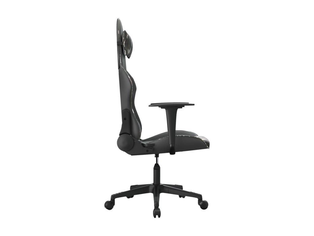 Gaming chair, black and camouflage faux leather, KBZV09758