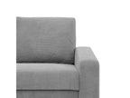 Corner sofa with sleeping function, rope finish - Grey QVSJ11447
