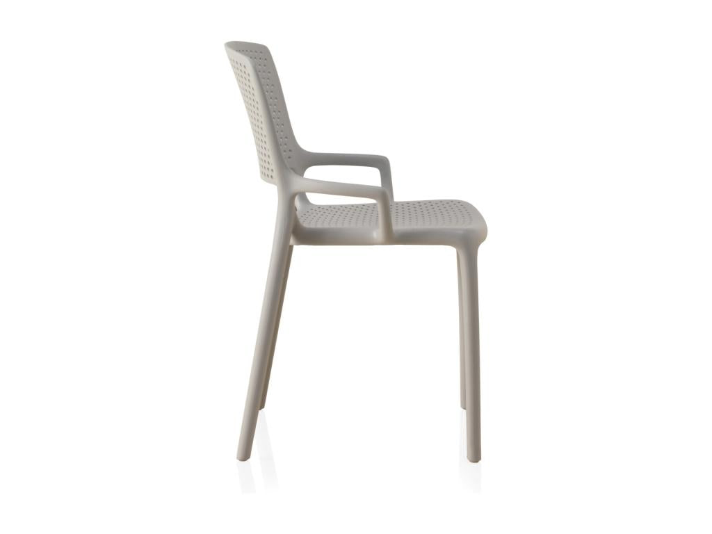 Set of 4 grey PP chairs IIOE71594
