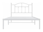 Metal bed frame with white headboard 100x190 CRWE38703