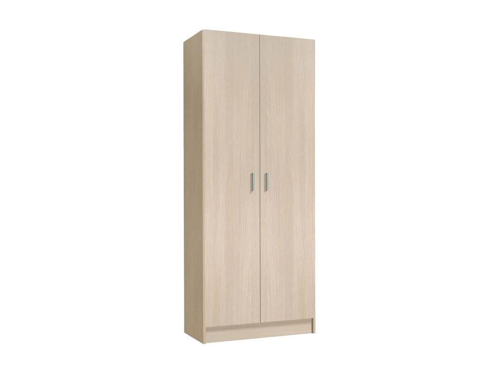 Chicyla Multipurpose Cabinet Broom Cabinet with 2 Doors Shoe Rack with Shelves Broom Cabinet 73cm x 37cm x 180cm Oak LFHH51339