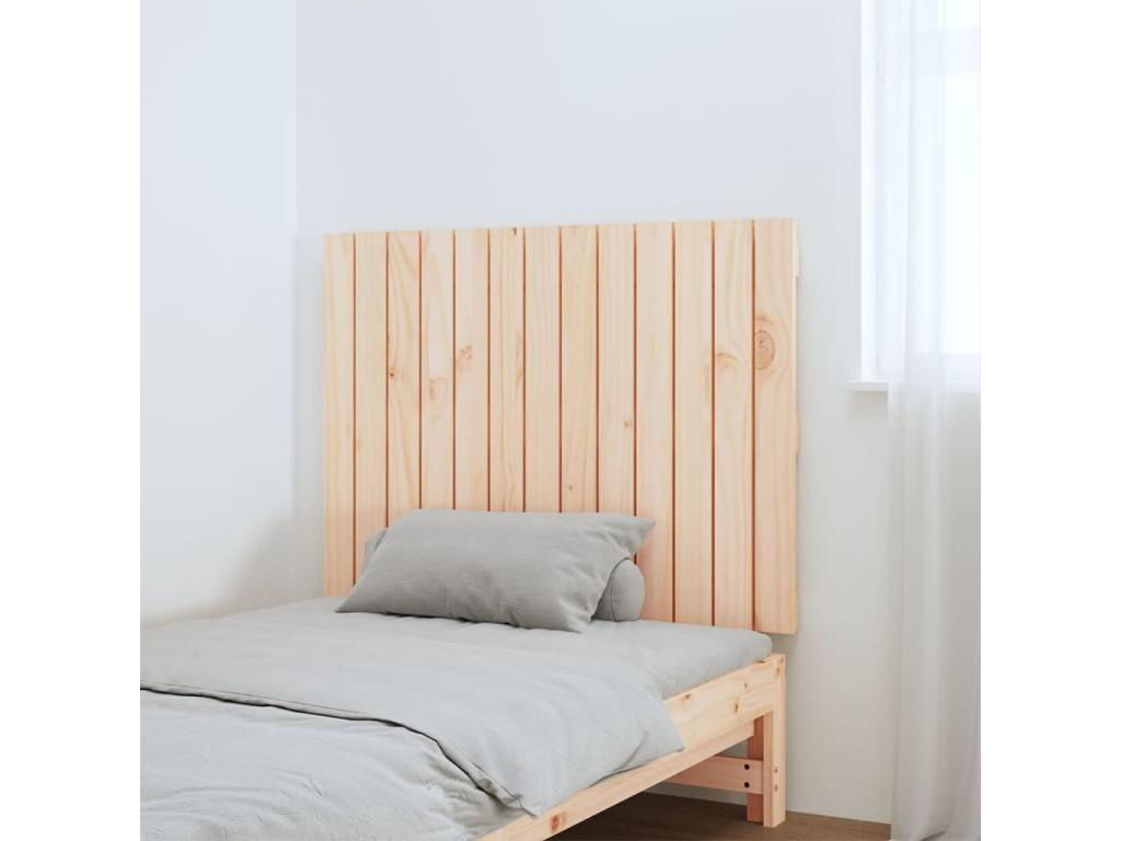 Wall-mounted headboard 82.5x3x60 cm Solid pine wood BLQB96094