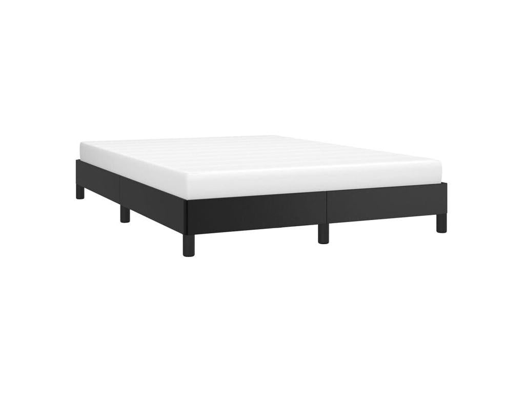 Black bed frame 140x190 Faux leather WCPW61689