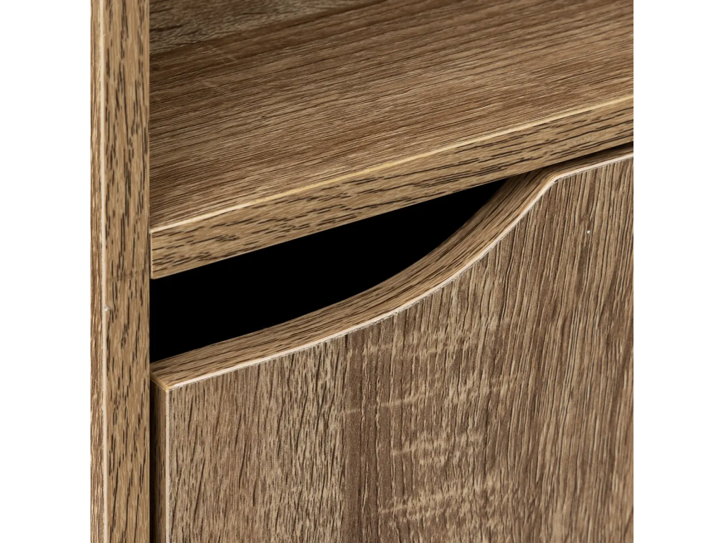 Wood-effect MDF storage unit, oak color - W- 34.4 x D- 32 x H- 67.6 cm YBWD09804