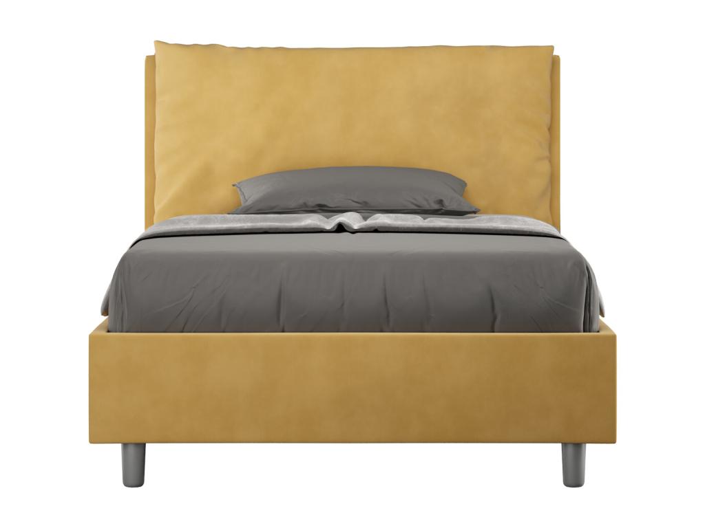 Chicyla Large RTFK64528 Single Bed (1.5 person) without slatted base, upholstered, 120x190cm, ochre microfiber