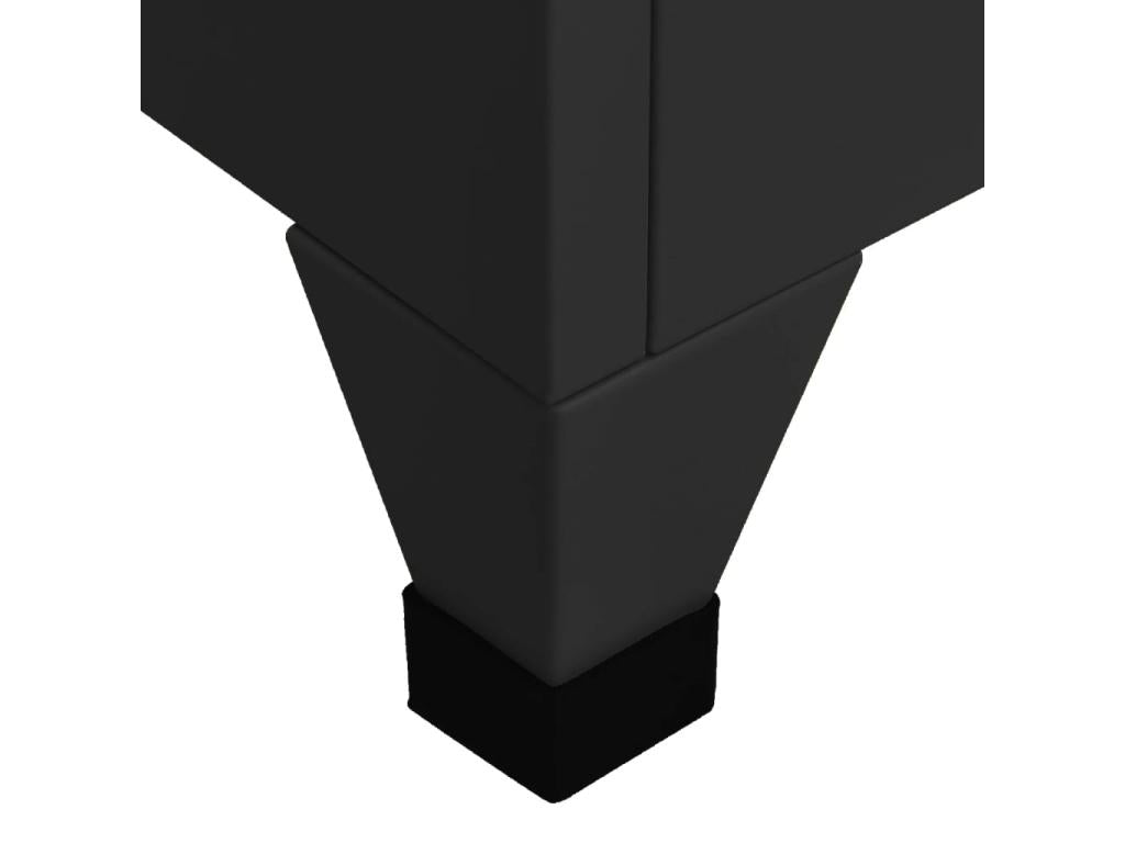 Black Locker Cabinet 38x45x180 cm Steel HNVC14004
