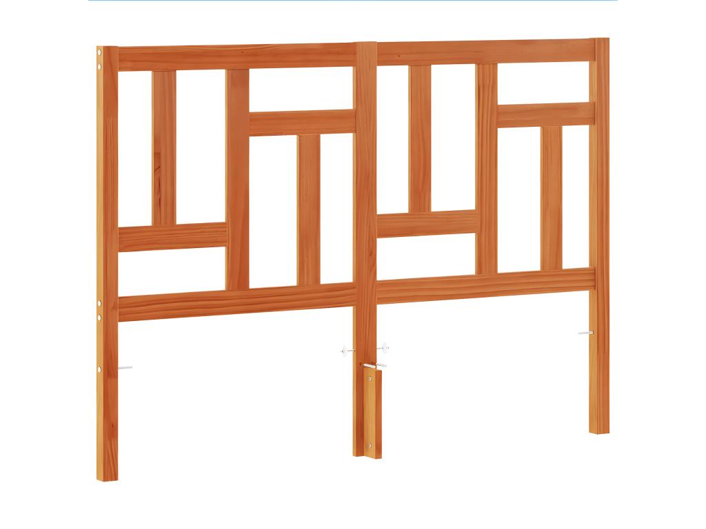 Brown waxed headboard, 135 cm, solid pine wood, TWXX07952