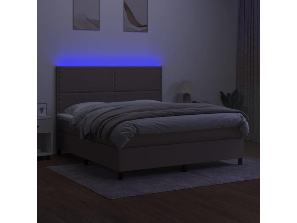 Chicyla bed base and mattress with Chicyla LED 180x200 Fabric TENA04868