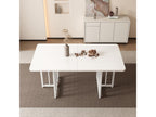 Modern dining table for 4 to 6 people - 158x76x75 cm - Particleboard - White VRKO63763