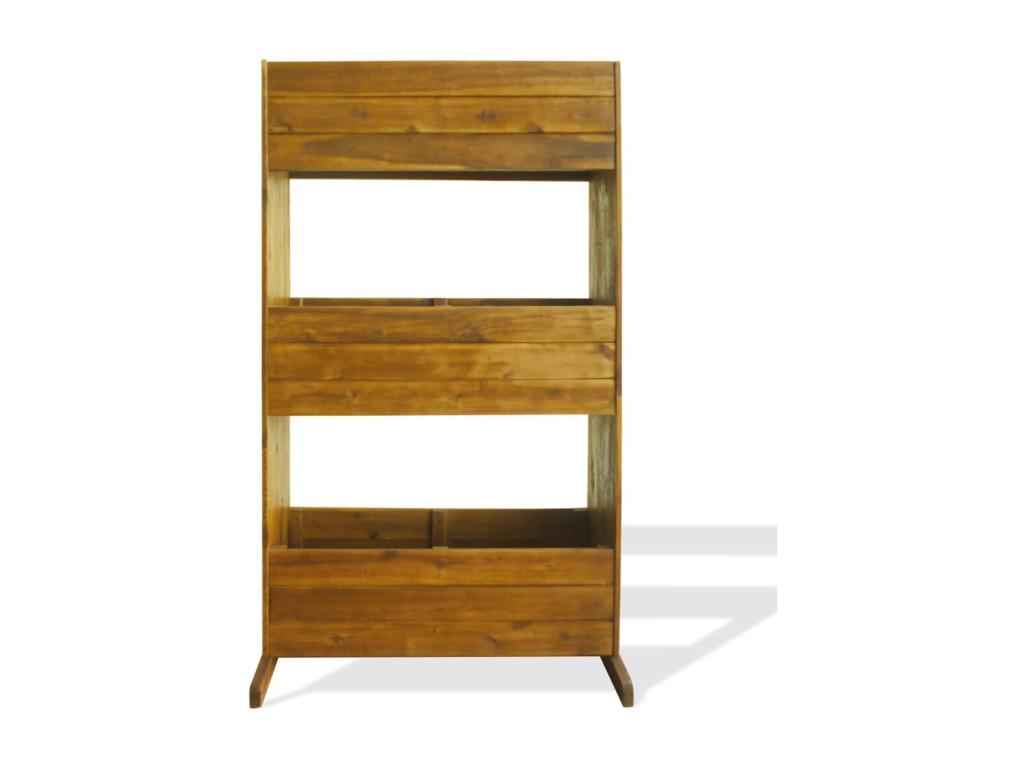 Domopure GBMD16263 3-Tier Raised Garden Bed in Solid Wood