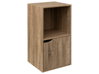 Wood-effect MDF storage unit, oak color - W- 34.4 x D- 32 x H- 67.6 cm YBWD09804