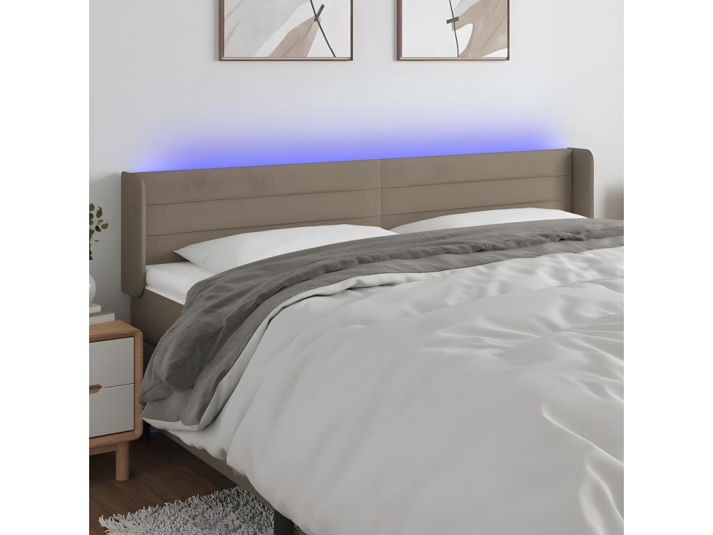 Domopure LED Headboard 163x16x78/88 cm Fabric NLRM95772