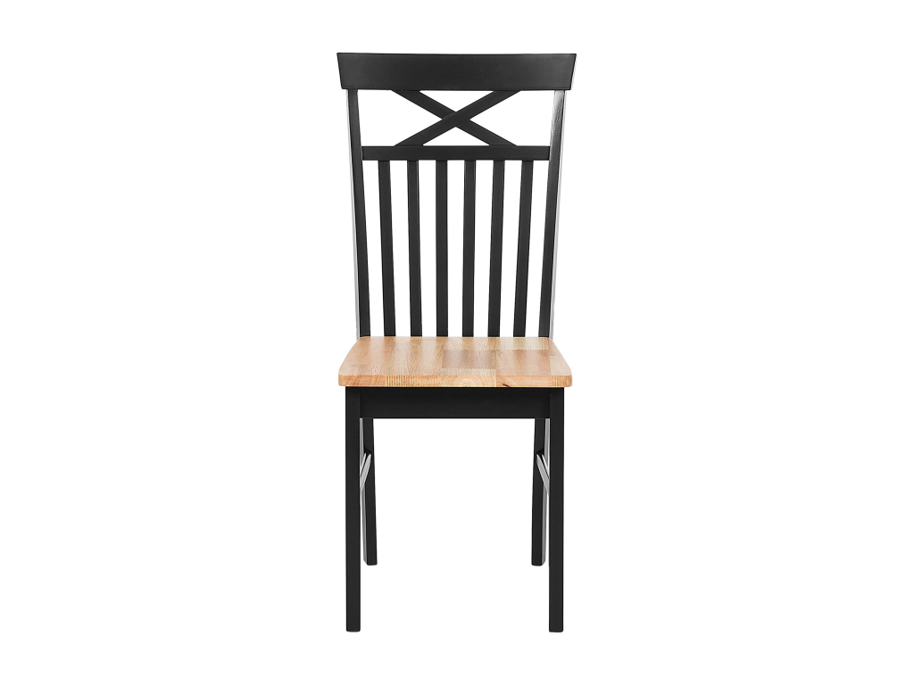 Set of 2 Domopure Black Wood Dining Chairs GBWI26252