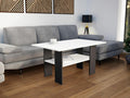 Chicyla 101 Coffee Table Black - White 50x60x100cm Laminate Corner DNIC25009