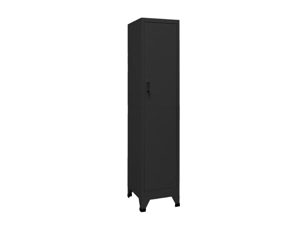 Black Locker Cabinet 38x45x180 cm Steel HNVC14004