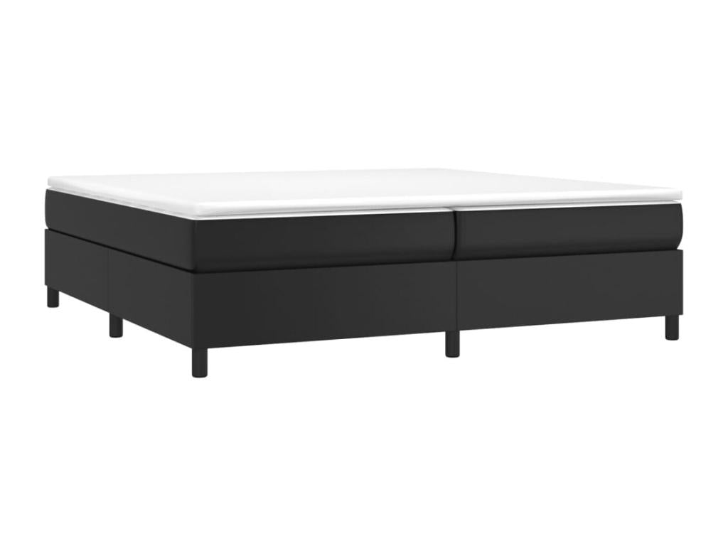 Black bed frame 200x200 Faux leather DMWK02639