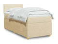 Domopure bed base and mattress, Cream, 90x190 cm, Fabric QXHY94030