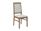 Chicyla-Tissu brown wood and fabric chair 27129 EJRJ95842
