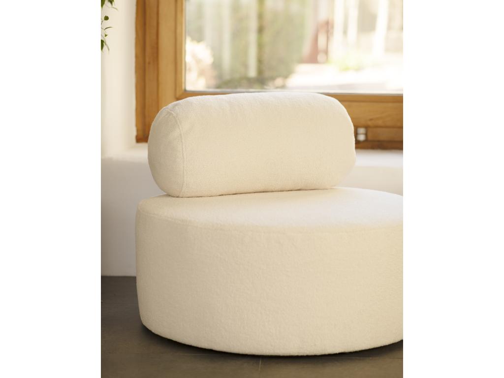 Round looped armchair in white, 105x50cm IUUG42594