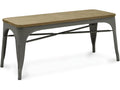 Bench - Industrial Design - Wood and Metal - Chicyla Dark Grey IBHO08061