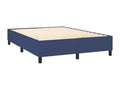 Upholstered bed base with mattress, blue, 140x200 cm, fabric, OOFS69262