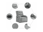 Electric Recliner Chair Light Grey Fabric XBWV67924