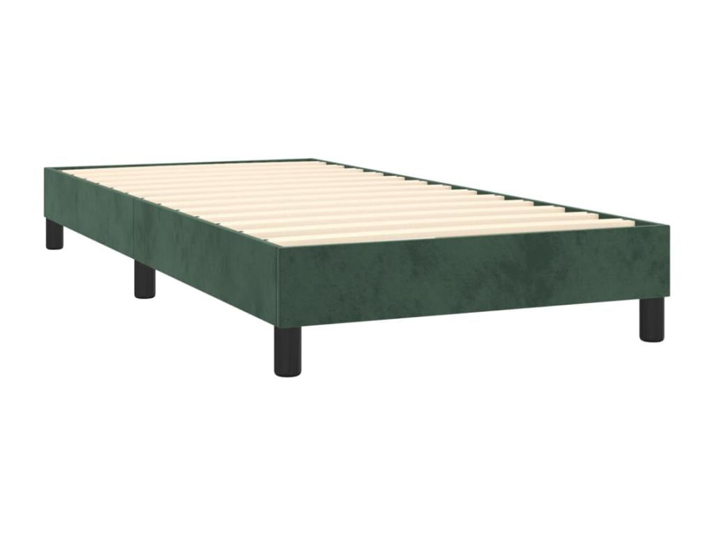 Upholstered bed base with mattress, dark green, 90x200 cm, AMMW31496