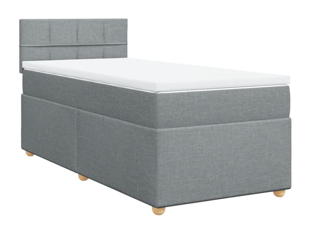 Domopure bed base with light grey mattress 100x200cm Fabric KBFY80840