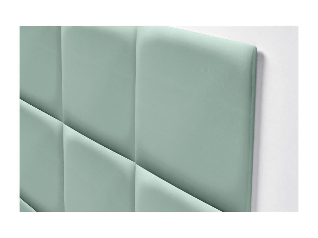 Domopure Upholstered Headboard in High-Quality Faux Leather, Domopure Interior Composed of Interchangeable Self-Adhesive Panels, Green, Domopure 160 cm HVAB53928