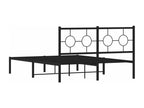 Metal bed frame with black headboard 140x200 QRAP44224
