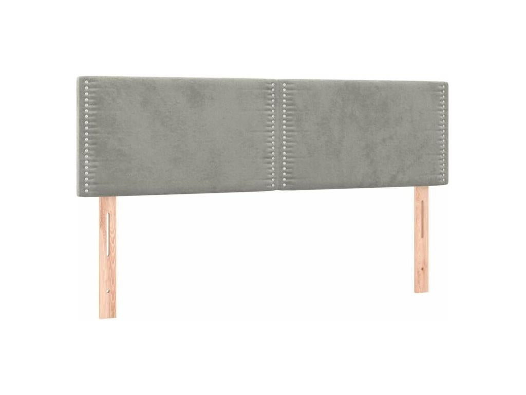 Domopure bed base and mattress, light grey, 140x200 cm, velvet, RBMZ36074