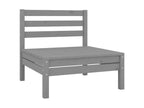 Central garden sofa Gray Solid pine wood 2 TDSY07062