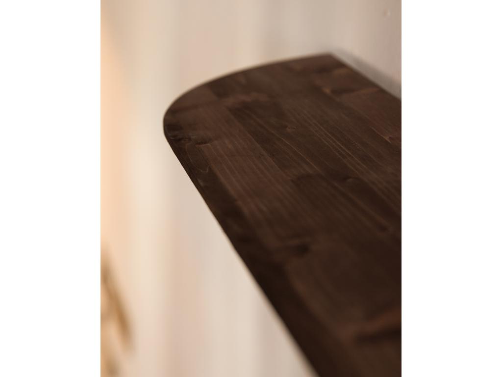 Set of 3 brown fir wood shelves 60x3.2cm - Domopure LKMY59838