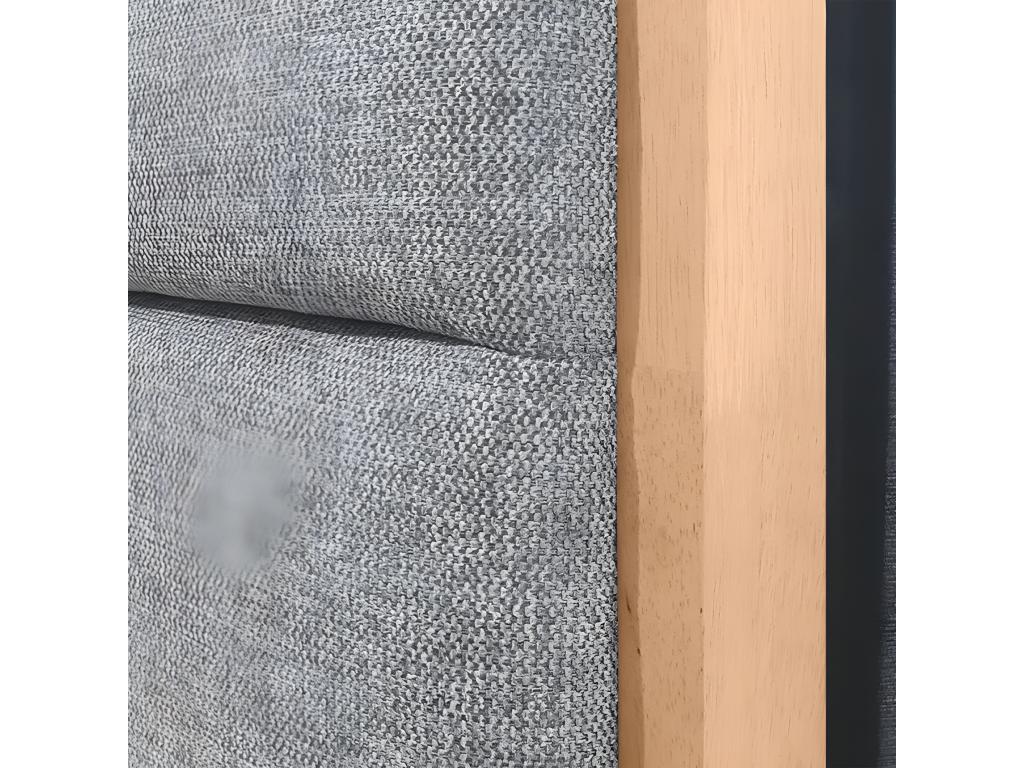 Domopure KIFF73341 140x190 cm Wooden Double Bed with Drawers and Fixed Slatted Base