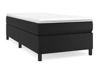 Chicyla bed base with black mattress 90x200 cm faux leather NYWL63938