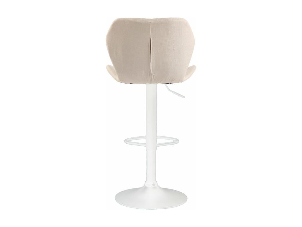 Set of 2 white metal stools 47x51x88 cm 10 0004125 QEEC46048
