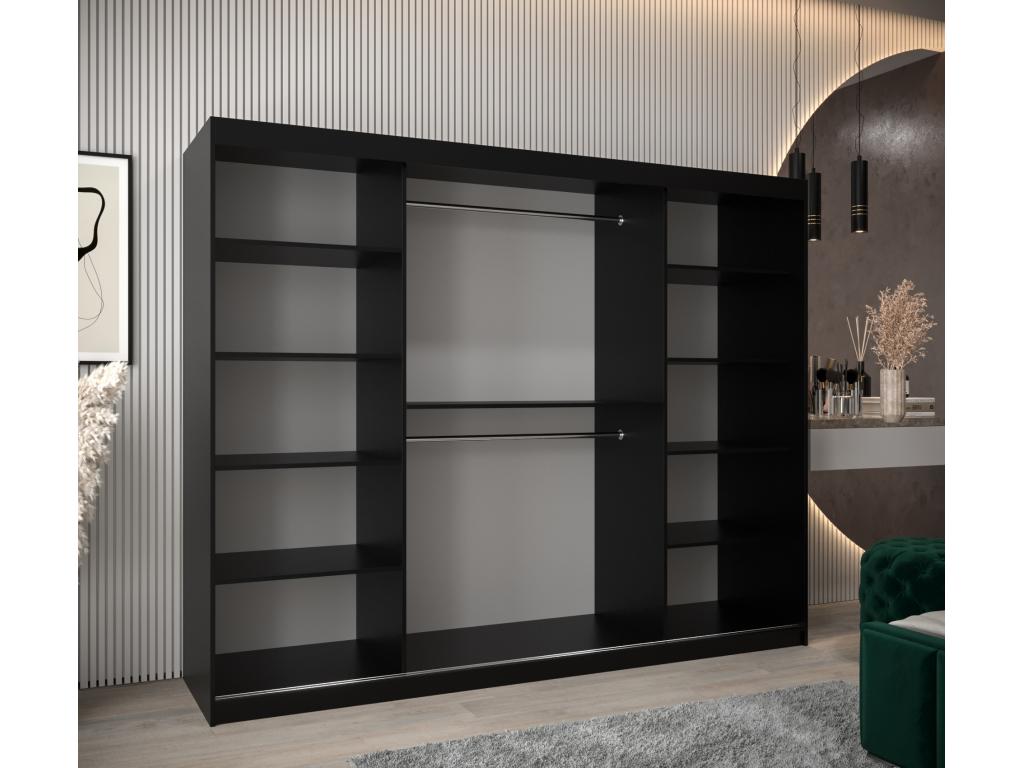 Chicyla 3 Sliding Door Wardrobe 200/250/62 3 Doors Black VKSC40090