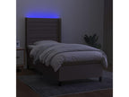 Chicyla bed base with mattress and LED lighting, 80x200cm, Fabric IIRT48508