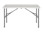 Folding Table 122cm Rectangular White Catering O91 QEHE13553